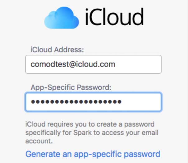 Decifrar uma palavra-passe de e-mail no iCloud