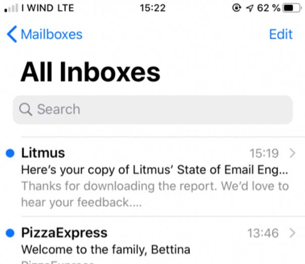 Monitorizar as mensagens de correio eletrónico recebidas e enviadas no iCloud mail